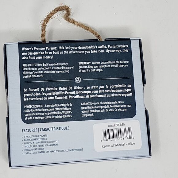 Webers Wallet Premier Leather Mens Pursuit Series Radius Bifold Deer Hunting - Picture 7 of 11